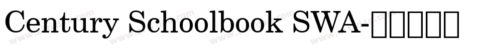 Century Schoolbook SWA字体转换